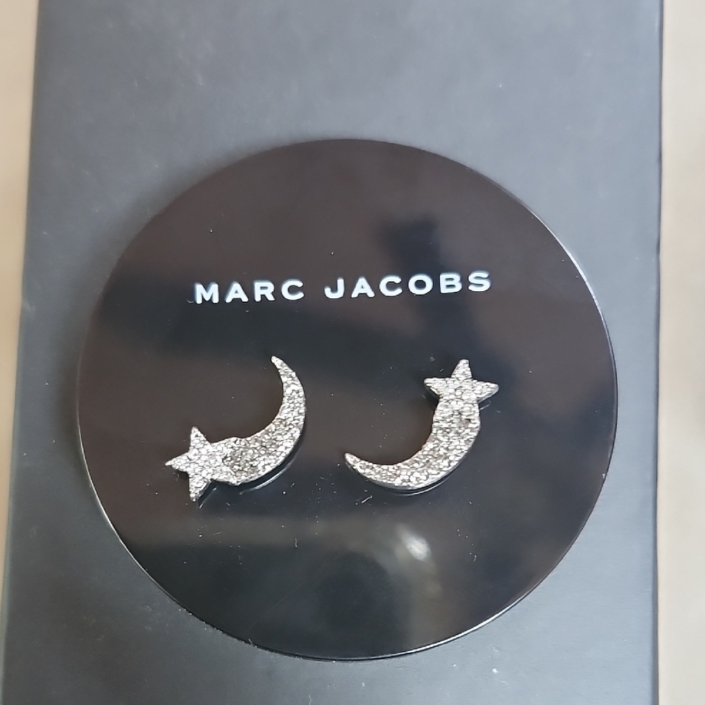 Marc Jacobs Glittering Silver Star and Moon Earrings